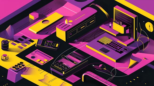 Hardworking Processor using computer, calculator, and spreadsheets for accounting