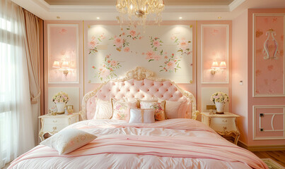 Bedroom interior in neoclassic style