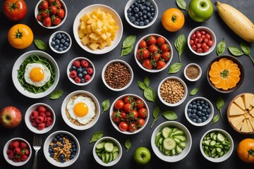 selection of healthy food