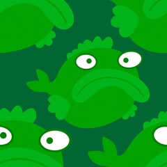 Cartoon sea animals seamless fish pattern for wrapping paper and fabrics