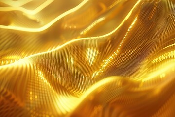 Golden fabric texture with some smooth lines in it, Ai generated