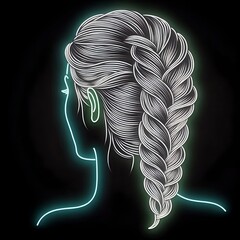 Cute french neon plait