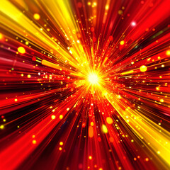 Fototapeta premium A bright, colorful explosion with streaks of light radiating outward from the center.