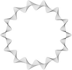 Outline decorative shape wavy line vector