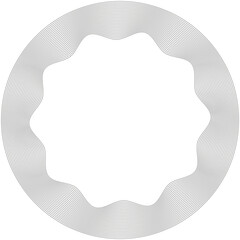 Outline decorative shape wavy line vector