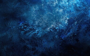Deep blue textured background with subtle shading and grain.