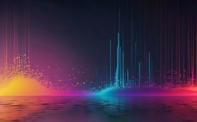 Flowing gradient lines featuring calming rhythms with color transitions 