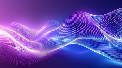 Abstract purple and blue background with wavy lines and a gradient in the style of a futuristic technology concept Abstract digital wallpaper design with high resolution and sharp