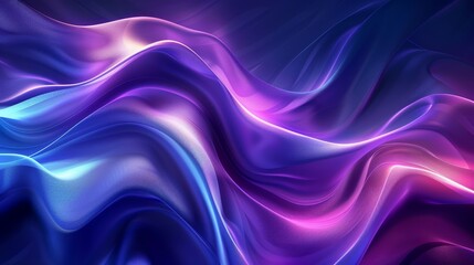 Fototapeta premium Abstract purple and blue background with wavy lines and a gradient in the style of a futuristic technology concept Abstract digital wallpaper design with high resolution and sharp