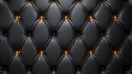 Fototapeta premium Black leather background with a diamond pattern