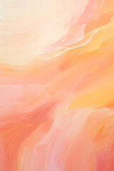 Peach and yellow abstract watercolor background. Soft summer wallpaper. Generative AI.