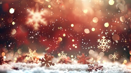 Sparkling Christmas background with bokeh effect