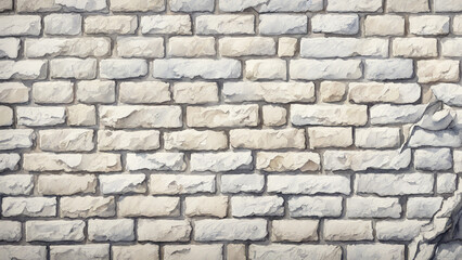 Naklejka premium white brick wall with green ivy climbing along it