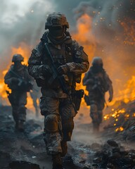 Soldiers Navigating the Moral Dilemma of Guerrilla Warfare Tactics in an Urban Battlefield