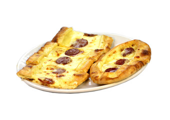 pita with sausage and cheese