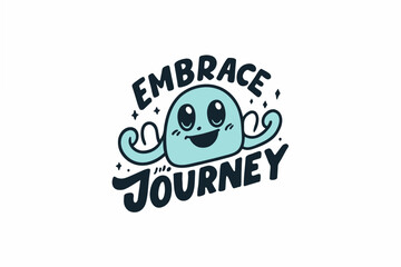 embrace the journey typography t-shirt design