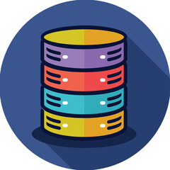 Database data server icon design cloud computing information concept vector illustration