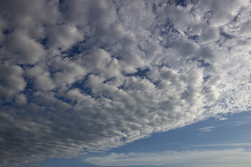 big white clouds in beautiful blue sky
