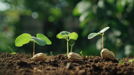 Peanut Plant From Seedlings to Mature Tree