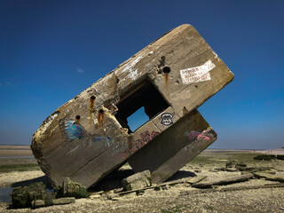 Bunker coast Normandy France