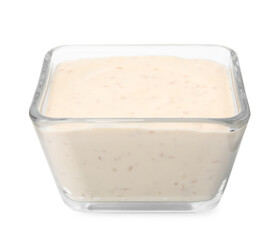 Fresh marinade in bowl isolated on white