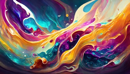 Colorful abstract liquid style background.