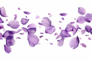 Fototapeta na wymiar purple orchid petals isolated on white