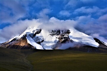 Kang Yatze  Kang Yatse (6400 m) - the highest mountain of Zanskar as seen at dawn from the trail...