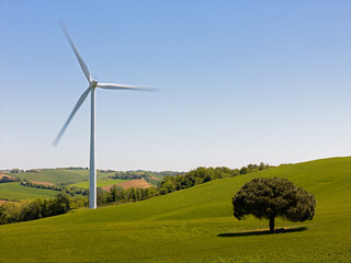 Eolienne et campagne