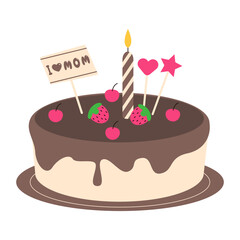 Mother's day illustration. Stuff for mother;s day decoration element.