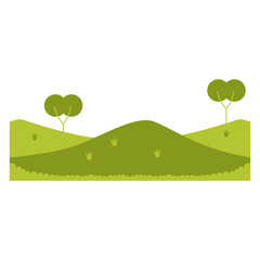 Fototapeta premium Green field illustration for background. Environment day backgroudn illustration.
