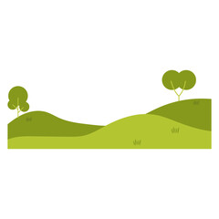 Fototapeta premium Green field illustration for background. Environment day backgroudn illustration.