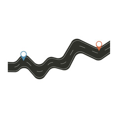 Road map infographic. Business step roadmap vector infographics. Illustration of direction graphic road, chart line track.