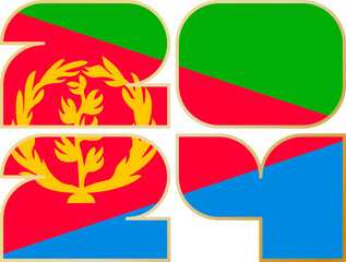 2024 with flag of Eritrea