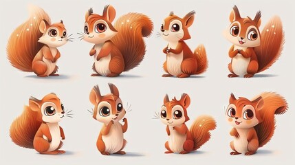 Super cute cartoon squirrels. These adorable little guys are perfect for adding a touch of fun and whimsy to any project.