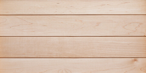 Super long maple wood plank desktop background. Maple wood texture background. Empty maple...
