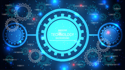 Modern technology style vector background. Design for presentation, slideshow, landing page, flyer, banner, card, booklet