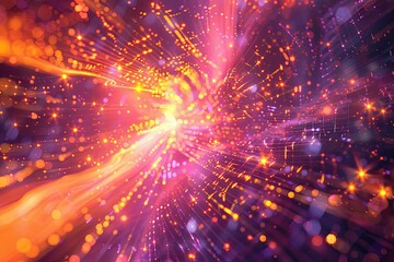 abstract algorithmic patterns Quantum computing core 