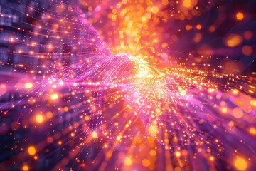 Fototapeta premium abstract algorithmic patterns Quantum computing core 