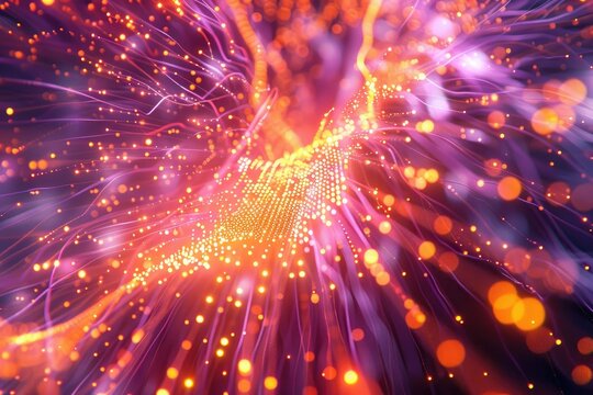 abstract algorithmic patterns Quantum computing core 