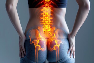 Person with lower back pain, capturing the discomfort and challenges faced by individuals experiencing lumbar discomfort, highlighting the need for attention and care in managing spinal health