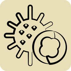 Icon Sea Urchins. related to Seafood symbol. hand drawn style. simple design illustration