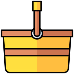 picnic basket lineal multi color icon, related to thanksgiving theme.