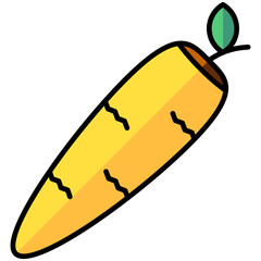 carrot lineal multi color icon, related to thanksgiving theme.