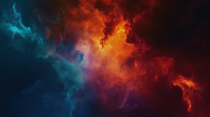 Obraz premium A colorful space scene with a purple cloud in the middle