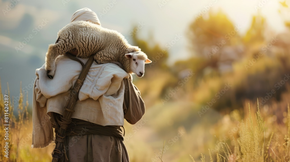 Poster conceptual representation of the parable of the lost sheep