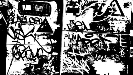 Fototapeta premium 8-71. Black and white grunge graffiti texture background.