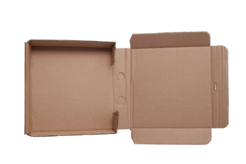 Flat pizza cardboard box die-line die-cut mock up template, cut out