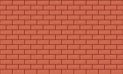 Red brick wall vector Illustration