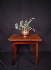 old vintage furniture on a dark background